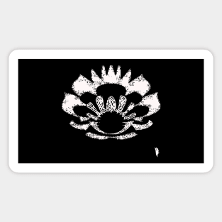 White flower reflected, sketch Sticker